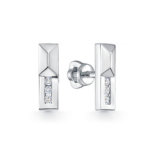Серьги из белого золота с бриллиантами