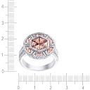 Кольцо из серебра с фианитом