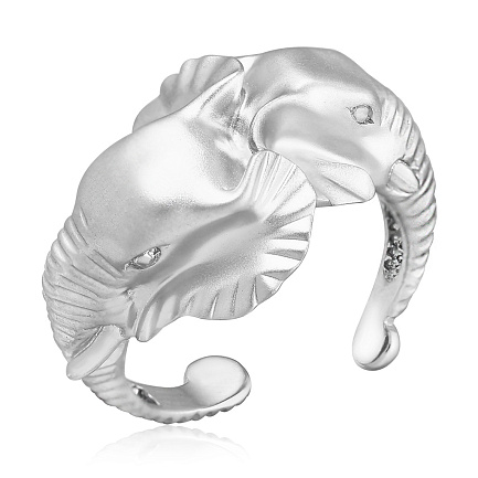 Серебряное кольцо Слон