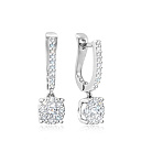 Серьги из белого золота с бриллиантами