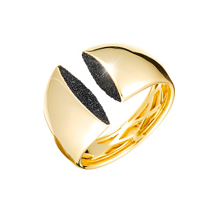 Кольцо из серебра с глиттером