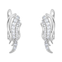 Серьги с английским замком из серебра с фианитами