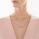 Колье из белого золота с бриллиантами, сапфирами