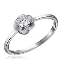 Кольцо из белого золота с бриллиантом