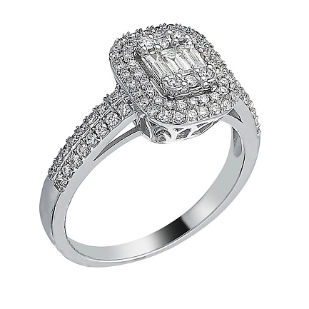 Кольцо из белого золота