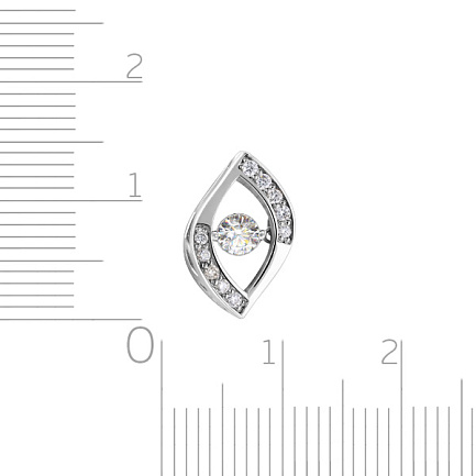 Подвеска из белого золота с бриллиантами