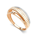 Кольцо из красного золота с бриллиантами