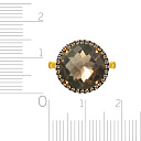 Кольцо из желтого золота с кварцем