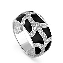 Кольцо из серебра с фианитами