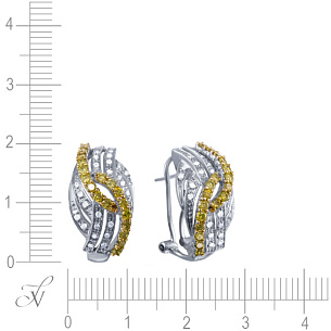 Серьги из белого золота