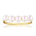 Кольцо из желтого золота с жемчугом