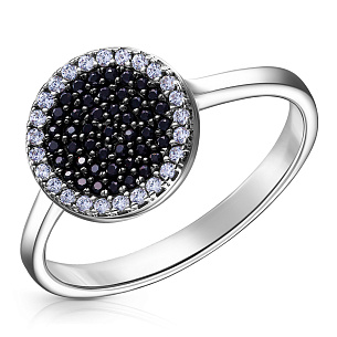 Кольцо из серебра с фианитом