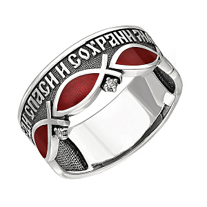 Кольцо из серебра с фианитами