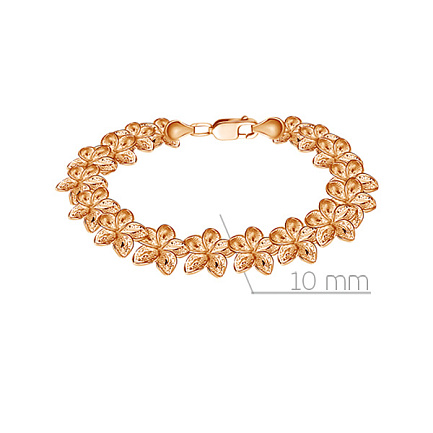 Браслет декоративный из красного золота