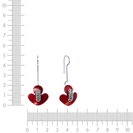 Серьги из серебра с эмалью