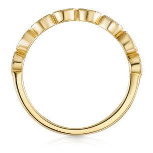 Кольцо из желтого золота с бриллиантом