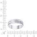 Кольцо обручальное из белого золота с бриллиантами