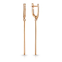 Серьги с английским замком из красного золота