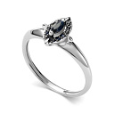 Кольцо из белого золота с сапфирами