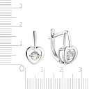 Серьги с английским замком из белого золота с бриллиантами