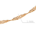 Браслет автомат из красного золота, плетение двойное панцирное