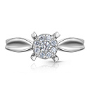 Кольцо из белого золота с бриллиантами