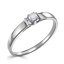 Кольцо из белого золота с бриллиантом