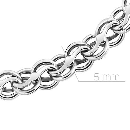 Браслет ручной работы из белого золота, плетение чайка