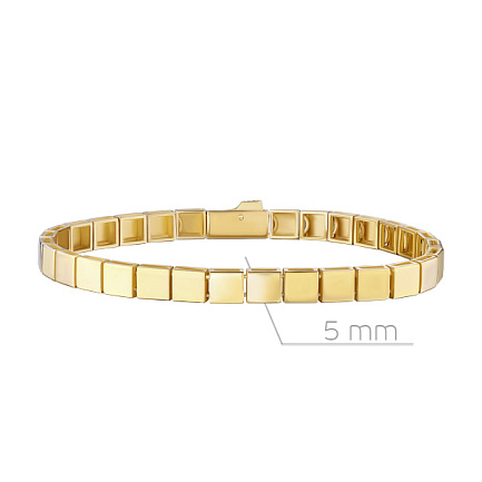 Браслет декоративный из серебра с позолотой