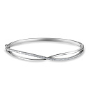 Браслет декоративный из серебра с фианитом