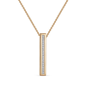 Колье из красного золота с бриллиантами