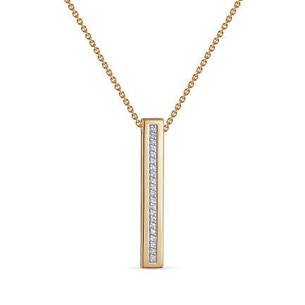 Колье из красного золота с бриллиантами