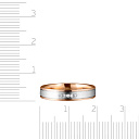 Кольцо обручальное из красного золота с бриллиантами