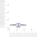 Кольцо из серебра с фианитом