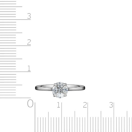 Кольцо из белого золота с бриллиантами