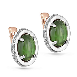 Серьги с английским замком из красного золота