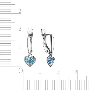 Серьги с английским замком из серебра