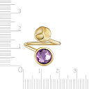 Кольцо из желтого золота с аметистом