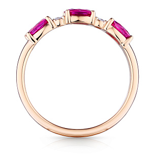 Кольцо из красного золота с рубином