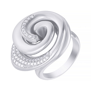 Кольцо из серебра с фианитом