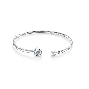 Браслет из белого золота с бриллиантом