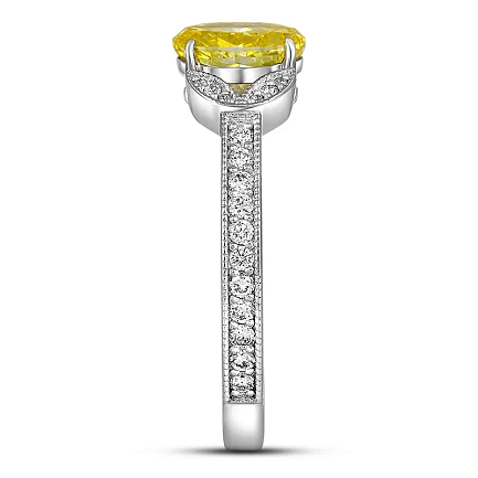 Кольцо из белого золота с бриллиантами