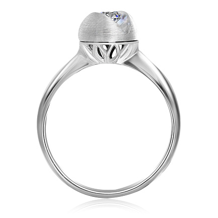 Кольцо из белого золота с бриллиантом