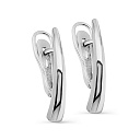 Серьги с английским замком из серебра