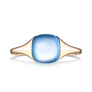 Кольцо из желтого золота с топазом