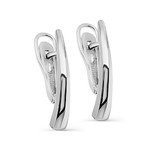 Серьги с английским замком из серебра