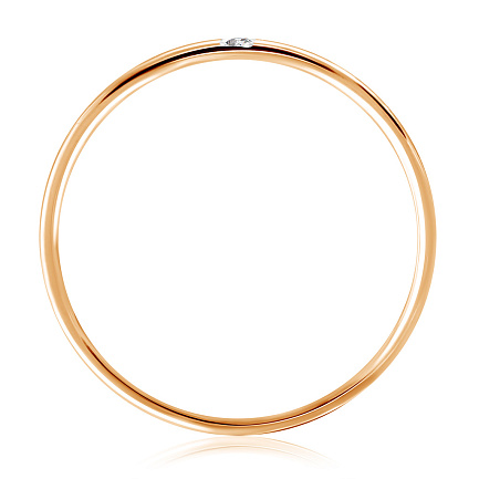 Кольцо обручальное из красного золота