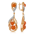 Серьги из красного золота с бриллиантами