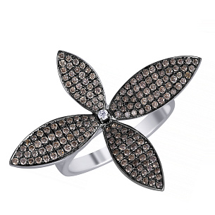 Кольцо из белого золота с бриллиантом