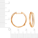 Конго из красного золота с фианитом